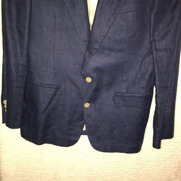 Macy's men's 100% linen sport jacket blazer 40R - Picture 2 of 10